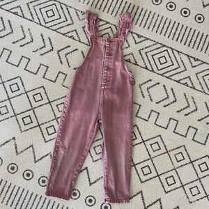Zara Ruffled Overalls Sz 4-5T